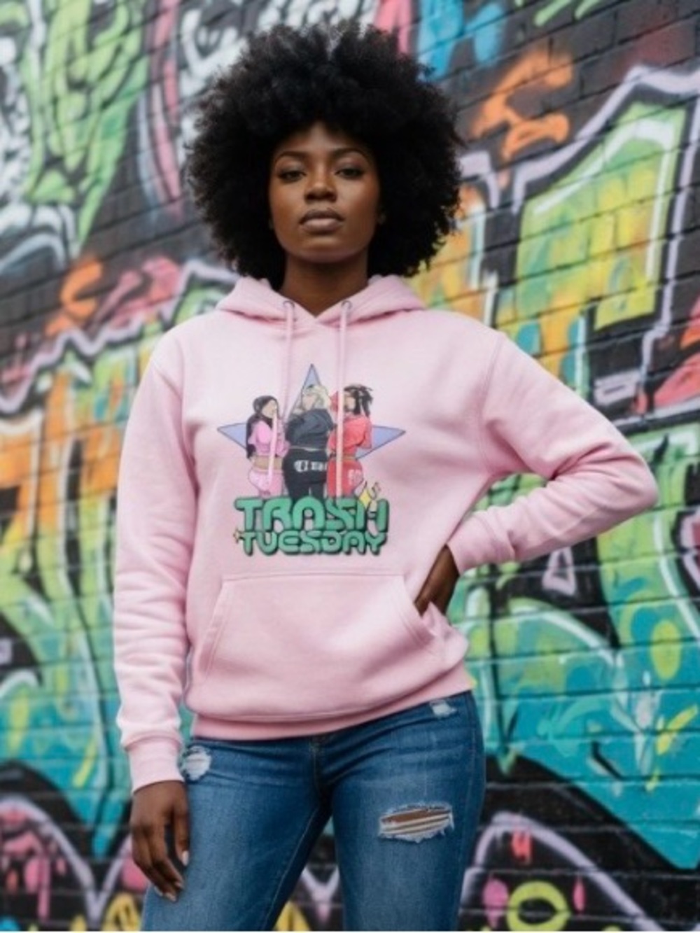 Official Trash Tuesday Podcast Hoodie - Pink - NWOT - Y2K Style "Slugfam" Merch